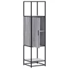  Highboard szürke sonoma 35,5x35x139 cm gépelt fa és fém