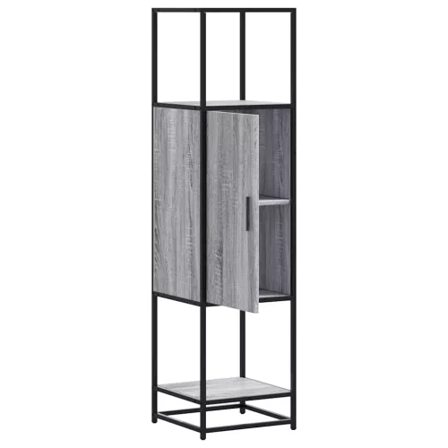  Highboard szürke sonoma 35,5x35x139 cm gépelt fa és fém