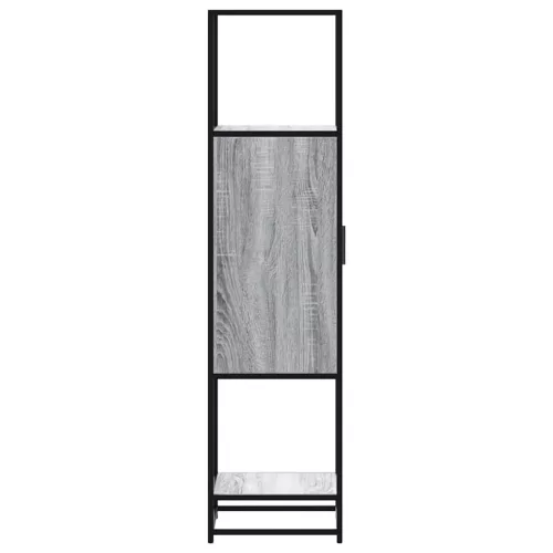  Highboard szürke sonoma 35,5x35x139 cm gépelt fa és fém