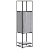  Highboard szürke sonoma 35,5x35x139 cm gépelt fa és fém