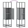  Highboard szürke sonoma 35,5x35x139 cm gépelt fa és fém