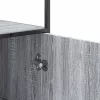  Highboard szürke sonoma 35,5x35x139 cm gépelt fa és fém