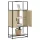  Highboard sonoma tölgy 68x35x139 cm gépelt fa és fém