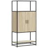  Highboard sonoma tölgy 68x35x139 cm gépelt fa és fém