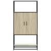  Highboard sonoma tölgy 68x35x139 cm gépelt fa és fém