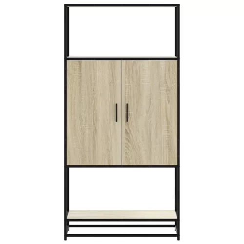  Highboard sonoma tölgy 68x35x139 cm gépelt fa és fém