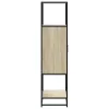  Highboard sonoma tölgy 68x35x139 cm gépelt fa és fém