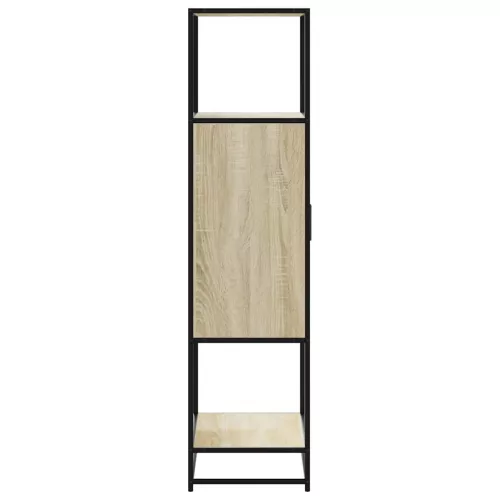  Highboard sonoma tölgy 68x35x139 cm gépelt fa és fém