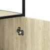 Highboard sonoma tölgy 68x35x139 cm gépelt fa és fém