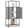  Highboard szürke sonoma 68x35x139 cm gépelt fa és fém