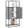  Highboard szürke sonoma 68x35x139 cm gépelt fa és fém
