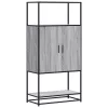  Highboard szürke sonoma 68x35x139 cm gépelt fa és fém