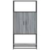  Highboard szürke sonoma 68x35x139 cm gépelt fa és fém