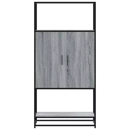  Highboard szürke sonoma 68x35x139 cm gépelt fa és fém