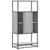  Highboard szürke sonoma 68x35x139 cm gépelt fa és fém
