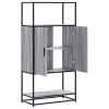  Highboard szürke sonoma 68x35x139 cm gépelt fa és fém