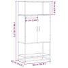 Highboard szürke sonoma 68x35x139 cm gépelt fa és fém