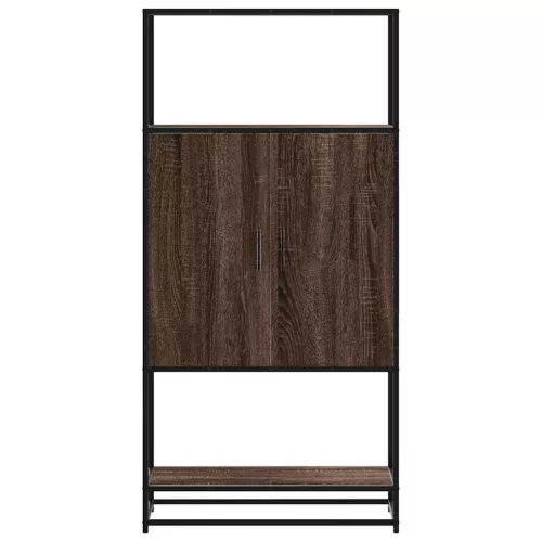  Magastábla barna tölgy 68x35x139 cm műanyag fa és fém