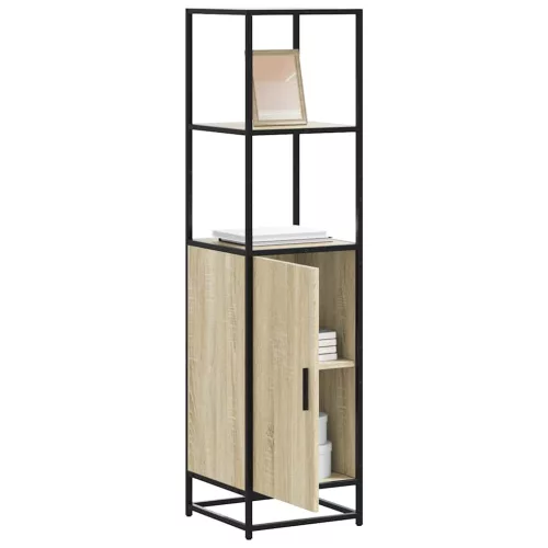  Highboard sonoma tölgy 35,5x35x139 cm gépelt fa és fém