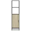  Highboard sonoma tölgy 35,5x35x139 cm gépelt fa és fém