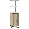  Highboard sonoma tölgy 35,5x35x139 cm gépelt fa és fém