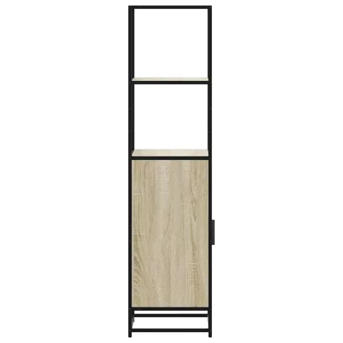  Highboard sonoma tölgy 35,5x35x139 cm gépelt fa és fém