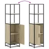  Highboard sonoma tölgy 35,5x35x139 cm gépelt fa és fém