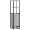  Highboard szürke sonoma 35,5x35x139 cm gépelt fa és fém