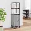  Highboard szürke sonoma 35,5x35x139 cm gépelt fa és fém