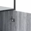  Highboard szürke sonoma 35,5x35x139 cm gépelt fa és fém