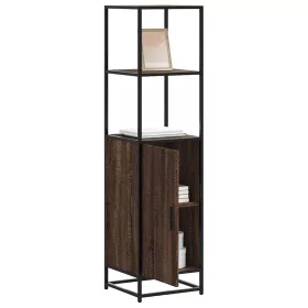    Magastábla barna tölgy 35,5x35x139 cm műanyag fa és fém