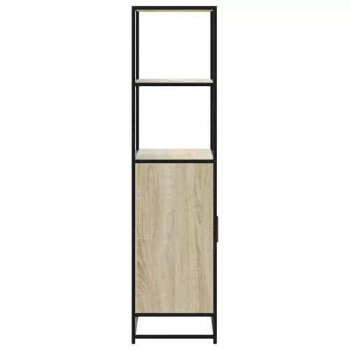  Highboard sonoma tölgy 68x35x139 cm gépelt fa és fém