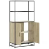  Highboard sonoma tölgy 68x35x139 cm gépelt fa és fém