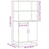  Highboard sonoma tölgy 68x35x139 cm gépelt fa és fém