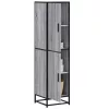  Highboard szürke sonoma 35,5x35x139 cm gépelt fa és fém