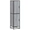  Highboard szürke sonoma 35,5x35x139 cm gépelt fa és fém