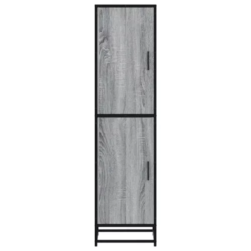  Highboard szürke sonoma 35,5x35x139 cm gépelt fa és fém