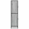  Highboard szürke sonoma 35,5x35x139 cm gépelt fa és fém