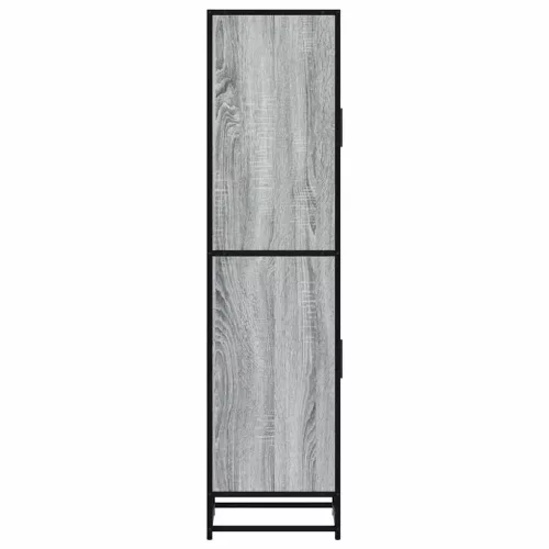  Highboard szürke sonoma 35,5x35x139 cm gépelt fa és fém