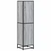  Highboard szürke sonoma 35,5x35x139 cm gépelt fa és fém