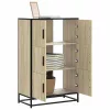  Highboard sonoma tölgy 68x35x106,5 cm gépelt fa és fém