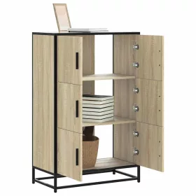  Highboard sonoma tölgy 68x35x106,5 cm gépelt fa és fém