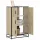  Highboard sonoma tölgy 68x35x106,5 cm gépelt fa és fém