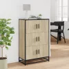  Highboard sonoma tölgy 68x35x106,5 cm gépelt fa és fém