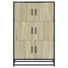  Highboard sonoma tölgy 68x35x106,5 cm gépelt fa és fém