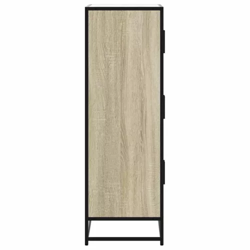  Highboard sonoma tölgy 68x35x106,5 cm gépelt fa és fém