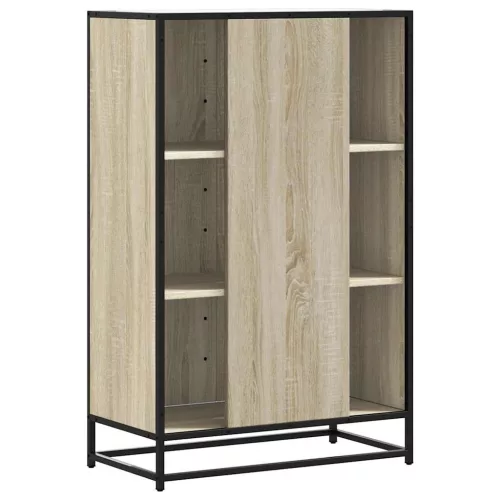  Highboard sonoma tölgy 68x35x106,5 cm gépelt fa és fém
