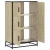 Highboard sonoma tölgy 68x35x106,5 cm gépelt fa és fém