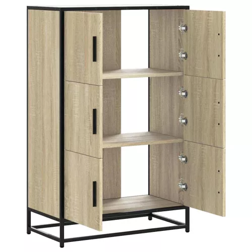  Highboard sonoma tölgy 68x35x106,5 cm gépelt fa és fém