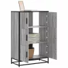  Highboard szürke sonoma 68x35x106,5 cm gépelt fa és fém